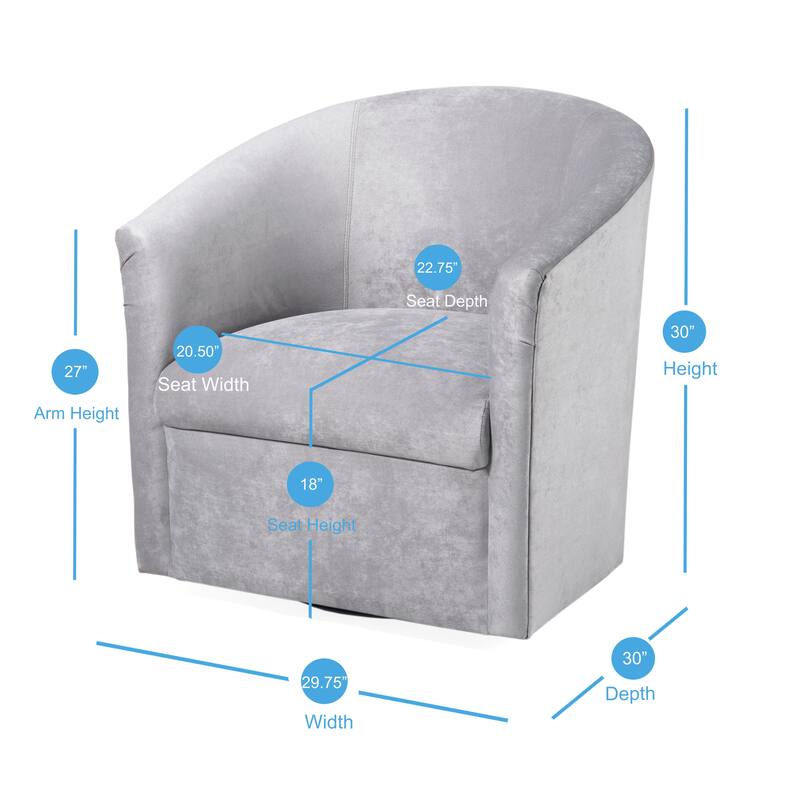 Ellery Modern Microfiber Swivel Accent Chair by Greyson Living