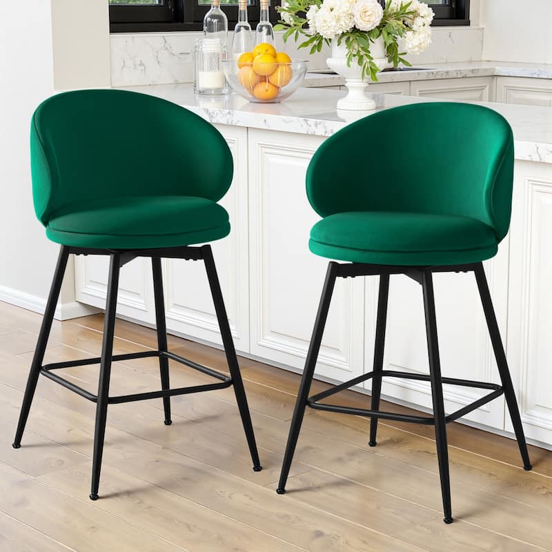 26"/ 30" Upholstered Swivel Bar Stools Counter Height Barstool