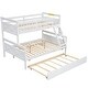preview thumbnail 10 of 13, Luxury Twin over Full Bunk Bed with Ladder, Twin Size Trundle, Safety Guardrail, Sturdy Construction & Versatile Usage, White