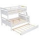 preview thumbnail 17 of 18, Twin over Full Bunk Bed with Ladder, Trundle, and Guardrail, Grey