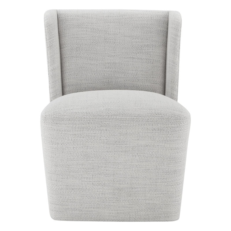 Iris Modern Upholstered Fabric Dining Chair with Casters No
