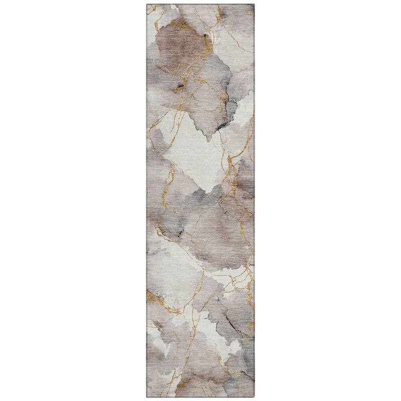 Machine Washable Indoor/ Outdoor Modern Brighton Chantille Rug