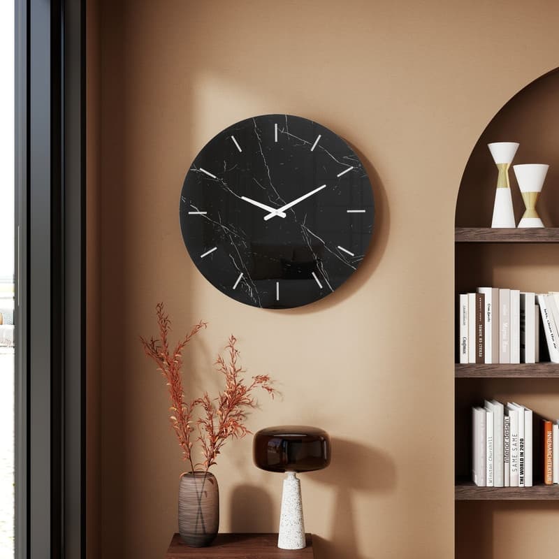 23.6" Glass Frameless Decorative Wall Clock