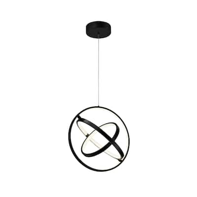 Sienna 30W LED Orb Pendant Black - Semi Gloss Black