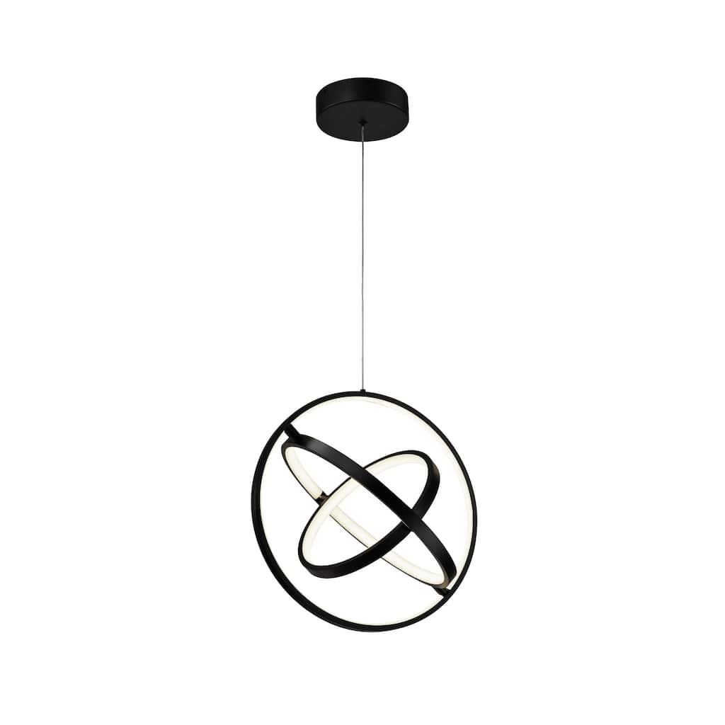 Sienna 30W LED Orb Pendant Black - Semi Gloss Black