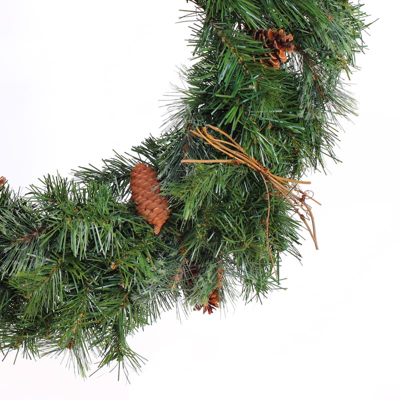 National Tree Company 24" Glistening Pine Wreath with LED Lights - 2 ft