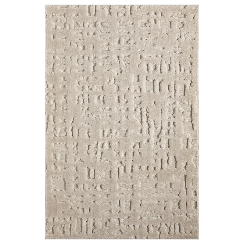 Natural Collection Modern Abstract Area Rug - 5' x  8' - Beige/Beige