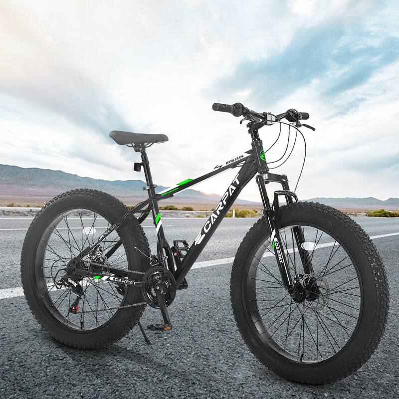 26 Inch Fat Tire Bike Shimano 21 Speed Commuter City Bicycle