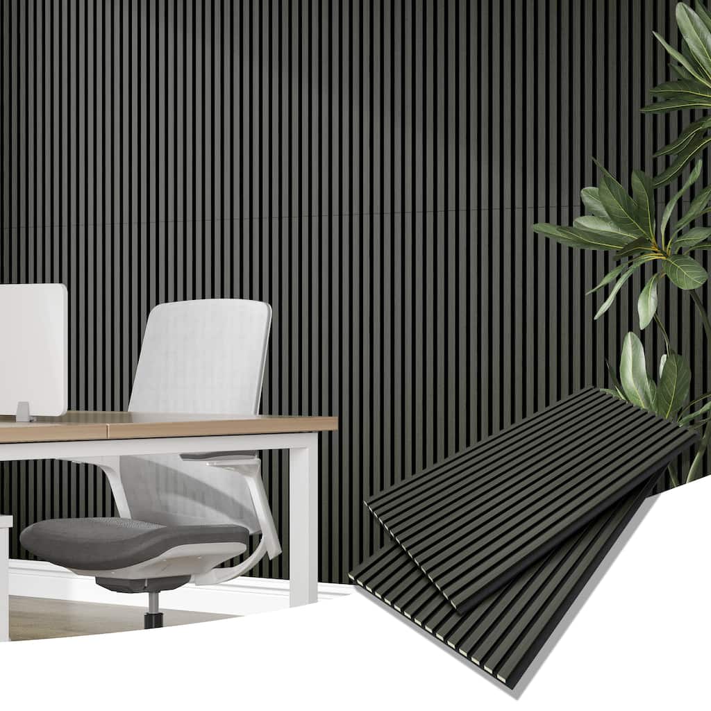 Acoustic Soundproof Slat Wall Panels 3D Decorative Wall Paneling