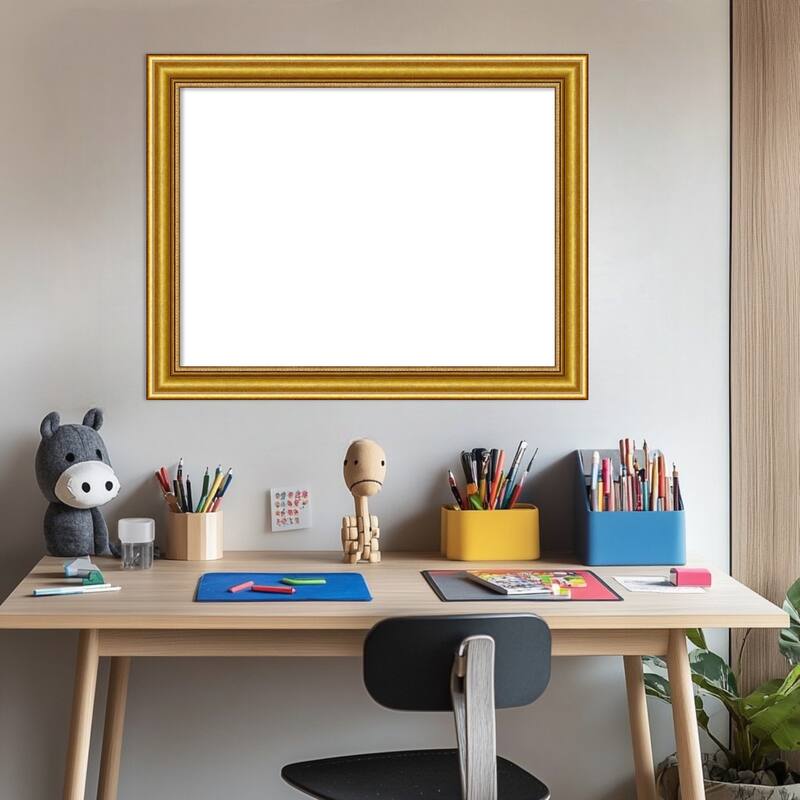 Amanti Art Townhouse Gold Framed Dry Erase Magnetic Board