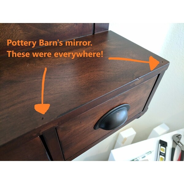 Top Product Reviews For Bombay Brown Wall Mirror With Drawers And Hooks A N 9408928 Overstock