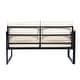 preview thumbnail 10 of 11, Industrial Acacia Wood & Iron 4-Piece Outdoor Sectional Sofa Set with Table