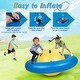 preview thumbnail 7 of 8, Costway 7.5 FT Inflatable Dome Rocker Bouncer with 6 Handles Fun - See Details