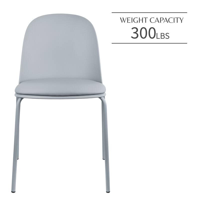 Set of 2 Plastic Eiffel Molded Shell Retro Dining Chairs Accent For Living Room Kitchen Chrome Desk Designer Office