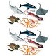 preview thumbnail 1 of 2, Get Ready Kids Ocean Animals Playset, 6 Per Set, 2 Sets Multi - Kids