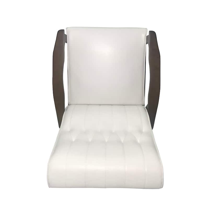 25.75" High Back Faux Leather Accent Chair