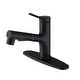 preview thumbnail 22 of 27, 7.8" H Single-Handle Bathroom Sink Faucets with Pull Out Sprayer, Single Hole Vessel Faucet With Deck Plate Matte Black