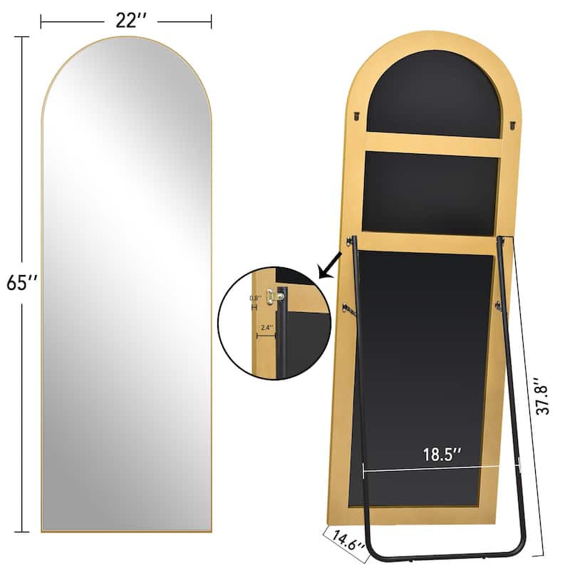 Arched Full Length Standing Floor/ Wall Mirror