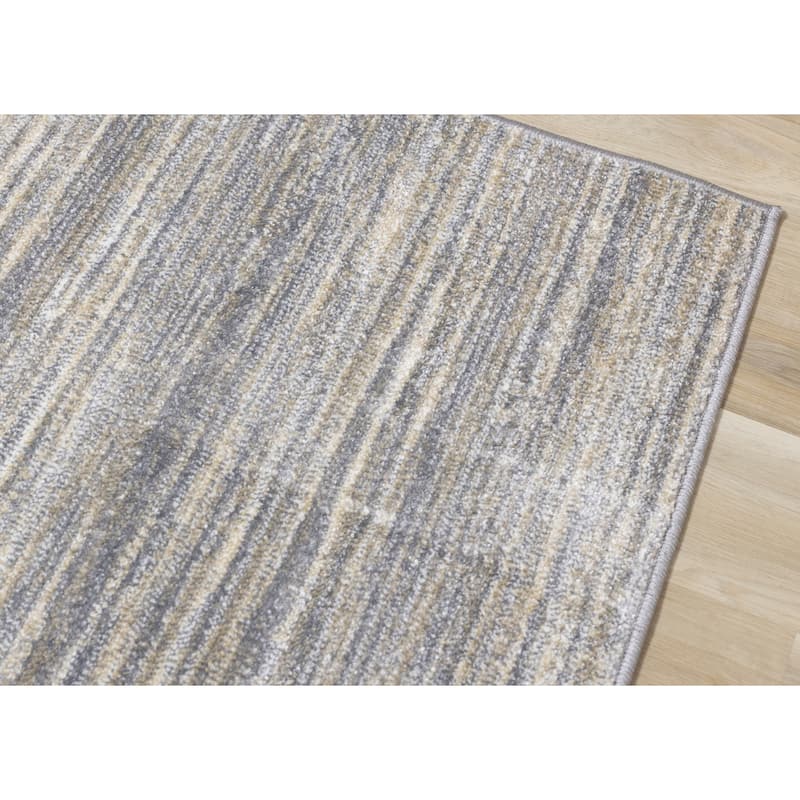 Dayton Collection - Grey/Cream/Beige Banded Rug
