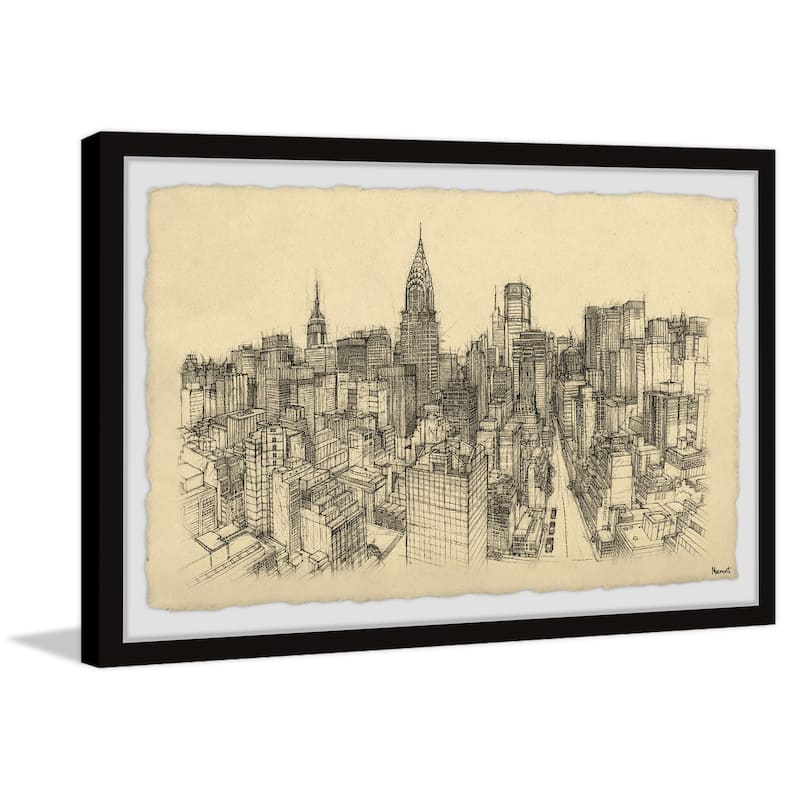 NYC Birds Eye View Framed Print