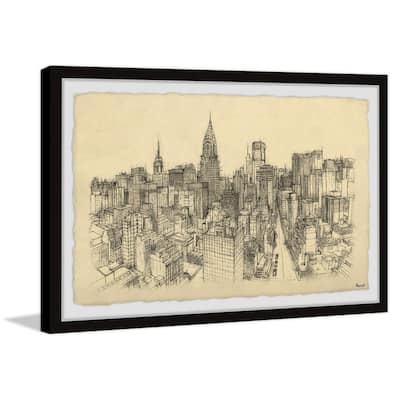 NYC Birds Eye View Framed Print