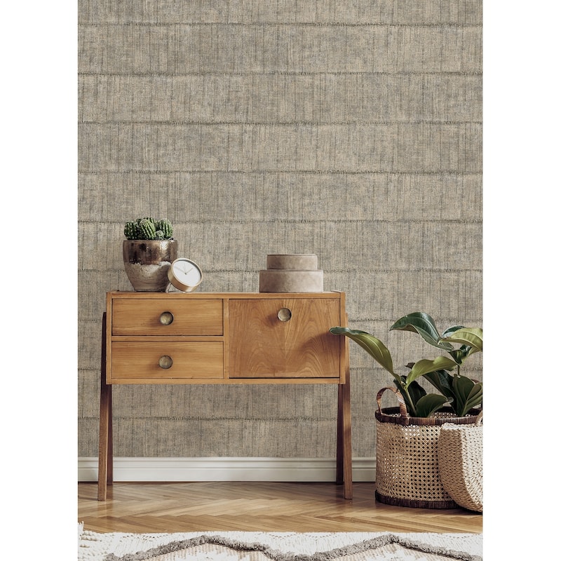 Advantage Blake Light Grey Texture Stripe Wallpaper