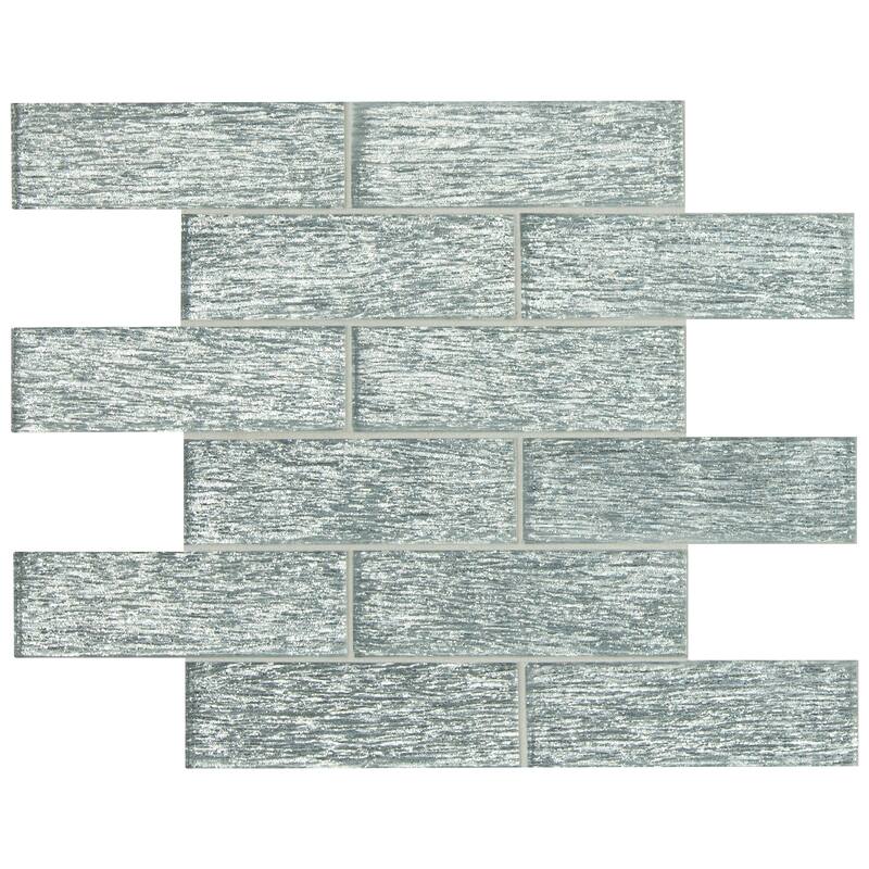 Ackland AKM-G-2X6SW-CA 12" x 12" Glass Brick Wall Mosaic Tile - Glossy - Elaris