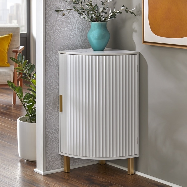 Lifestorey Dorion Corner Channel Front Cabinet - On Sale - Bed
