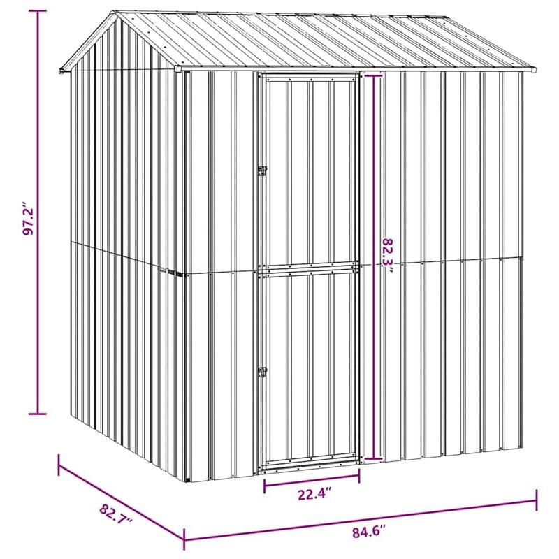 vidaXL Bird Cage Anthracite Galvanized steel
