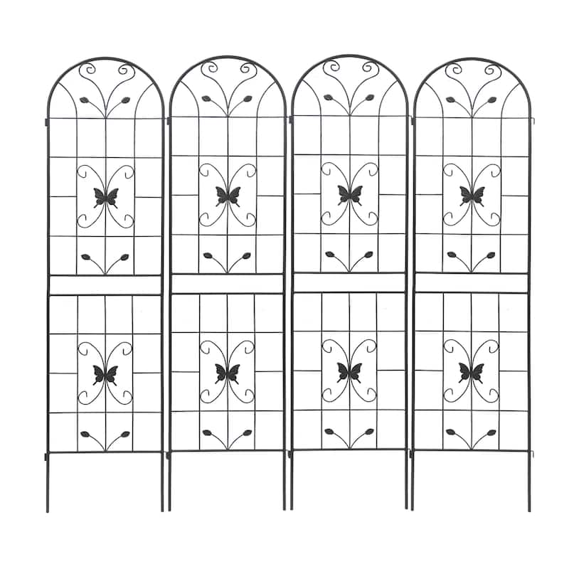 4 Pack Metal Garden Trellis for Outdoor