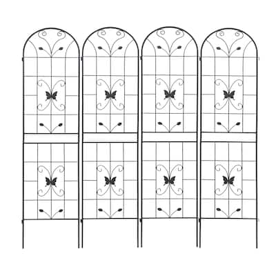 4 Pack Metal Garden Trellis for Outdoor