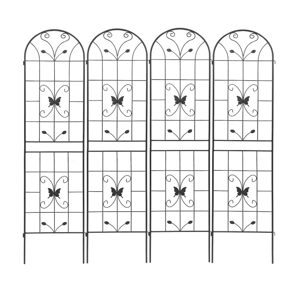 4 Pack Metal Garden Trellis for Outdoor