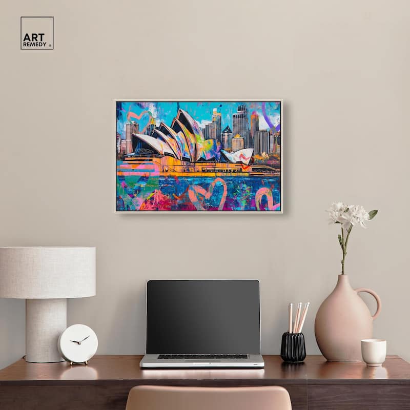 Sydney Opera Graffiti Canvas by Art Remedy