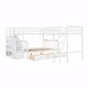 preview thumbnail 22 of 44, Twin over Full L-Shaped Bunk Bed with Ladder, Staircase, and 3 Drawers