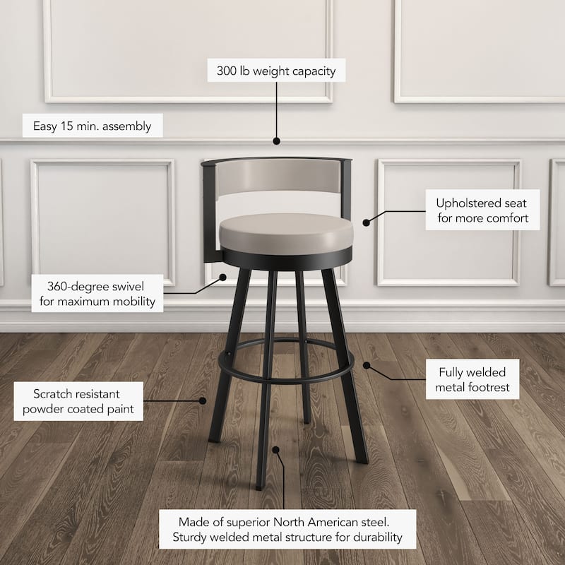 Amisco Browser Swivel Bar Stool
