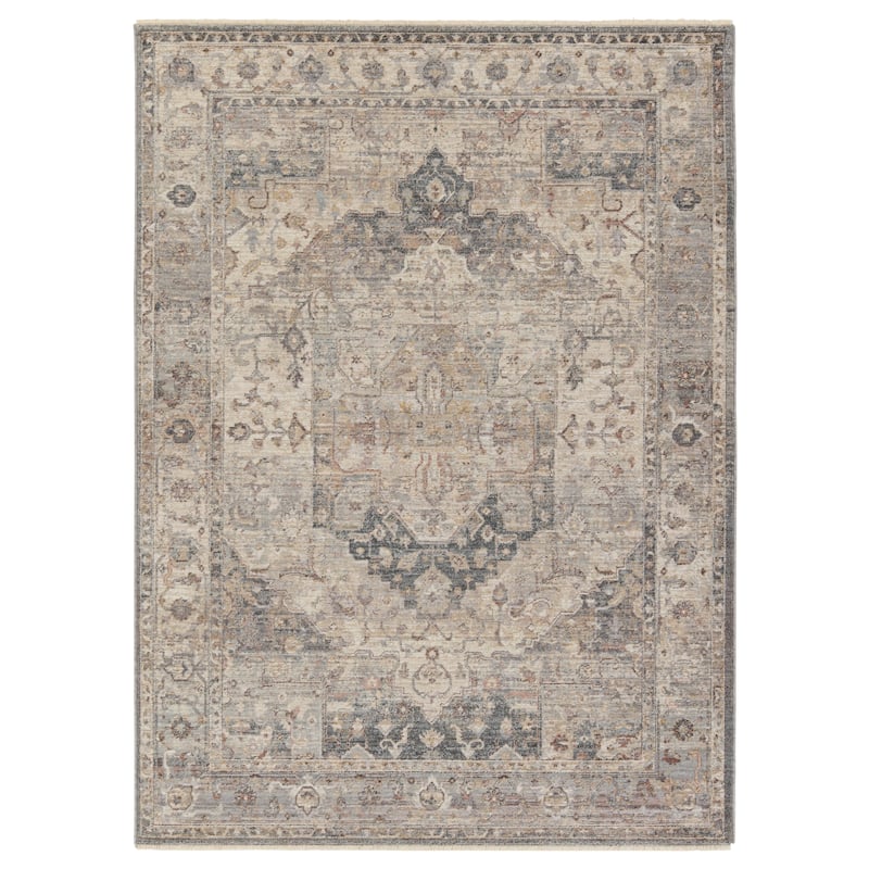 Vibe by Jaipur Living Starling Medallion Rug - 8' x 10' 4" - Tan/Slate - Rectangle