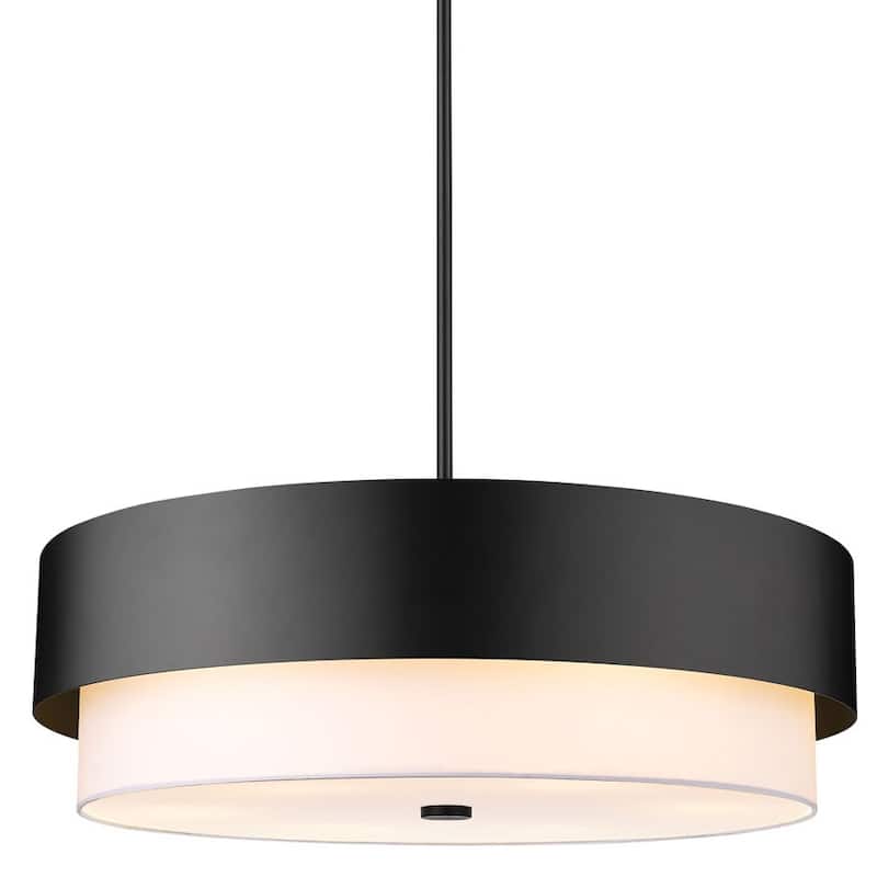 Z-Lite 495P32 Counterpoint 6 Light 32" Wide Pendant - Matte Black