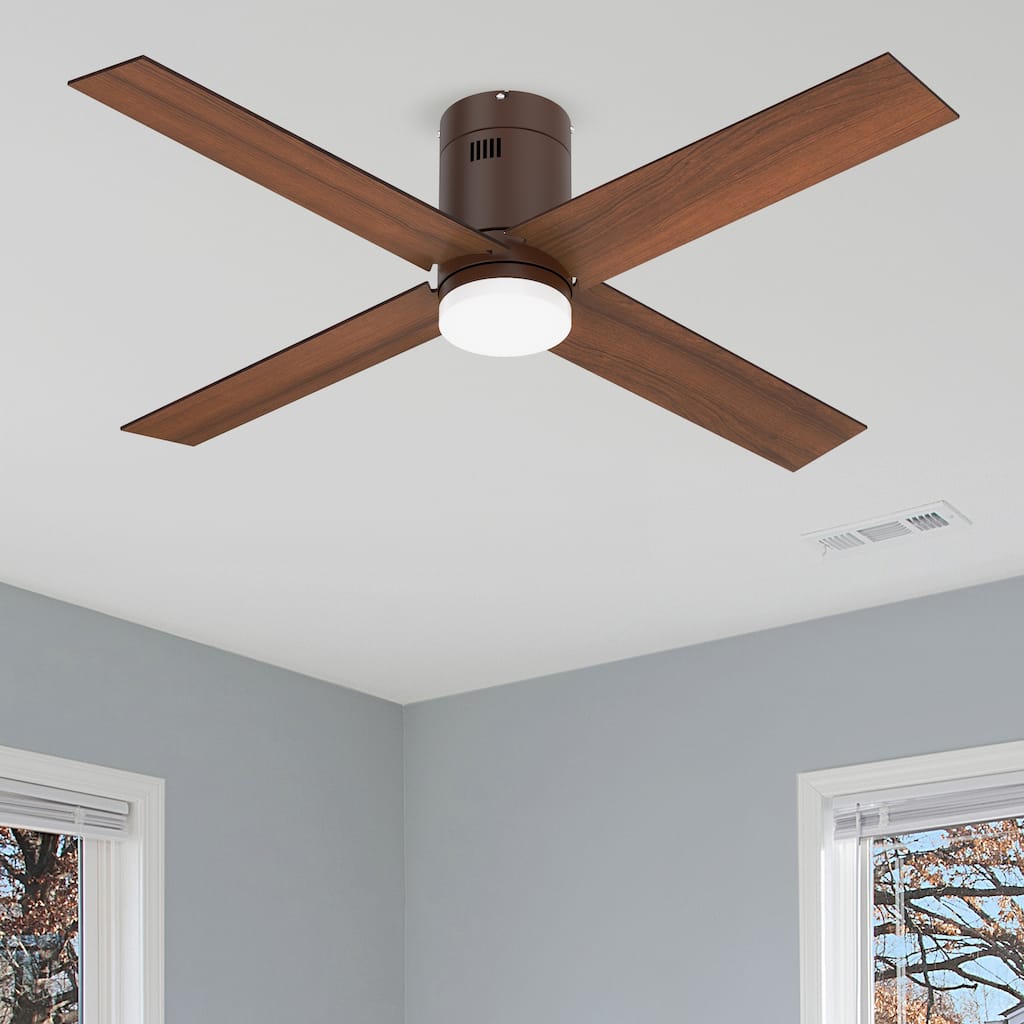Moasis 6 Speed Quiet DC Motor 52" Flush Mount Ceiling Fan
