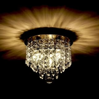 GetLedel Modern 5-Light Crystal Flush Mount Chandelier