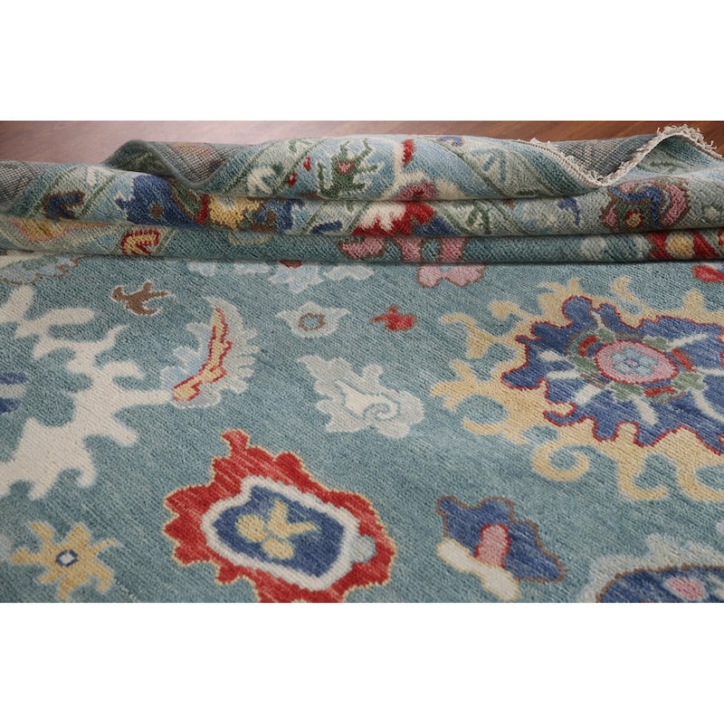 Oushak Style Area Rug Handmade Transitional Wool Carpet - 7'10"x 9'9"