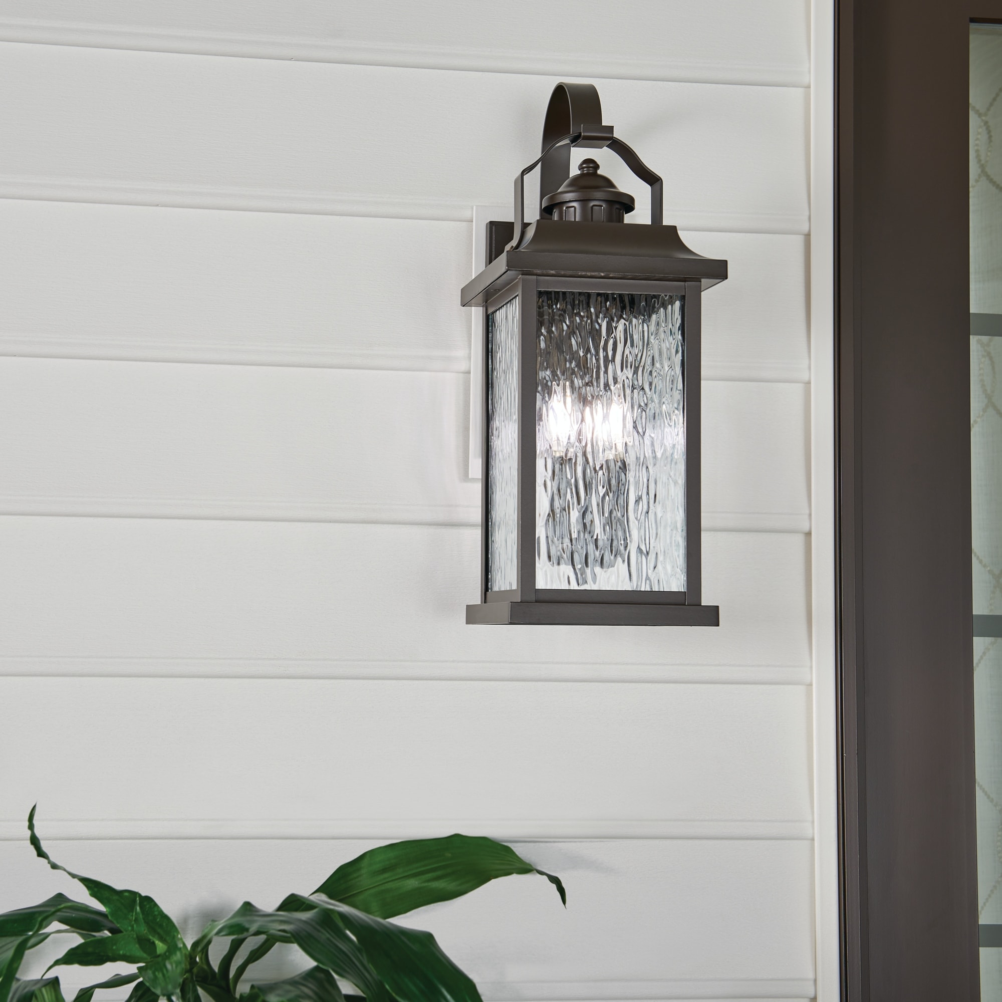 Kichler Linford 3 Light 22.25 in H Antique Bronze Outdoor Wall Light 39457