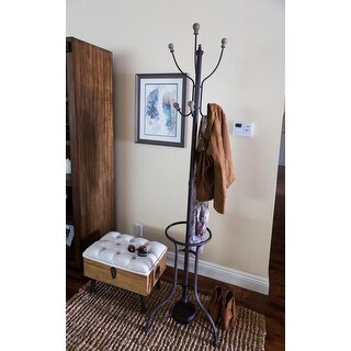 Model 715 Coat Rack Black Iron Industrial Coat Rack 72 x 17 x 17 - Bed Bath & Beyond - 32160115