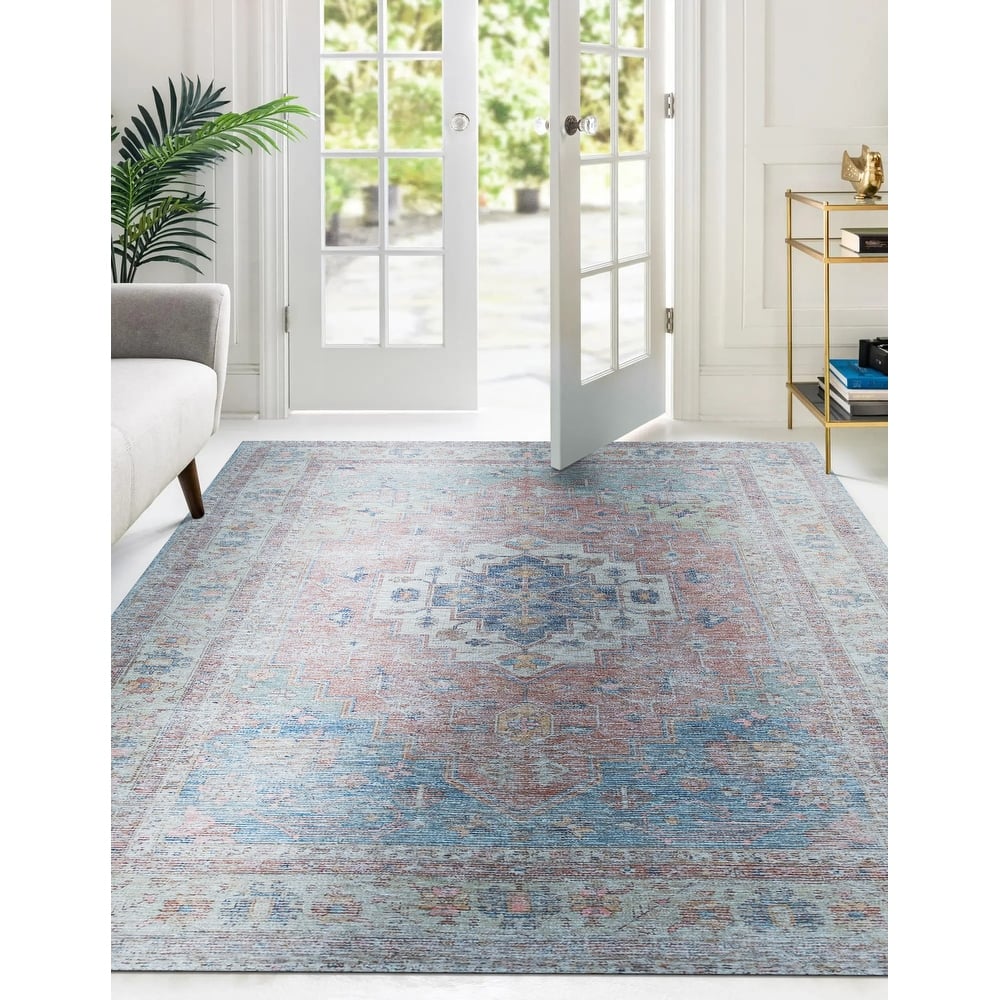 Home Decor Rust Hand-Woven Wool Oriental Design Rug by EORC Luxurious and Elegant Area Rug for Adding Warmth and Classic Style
