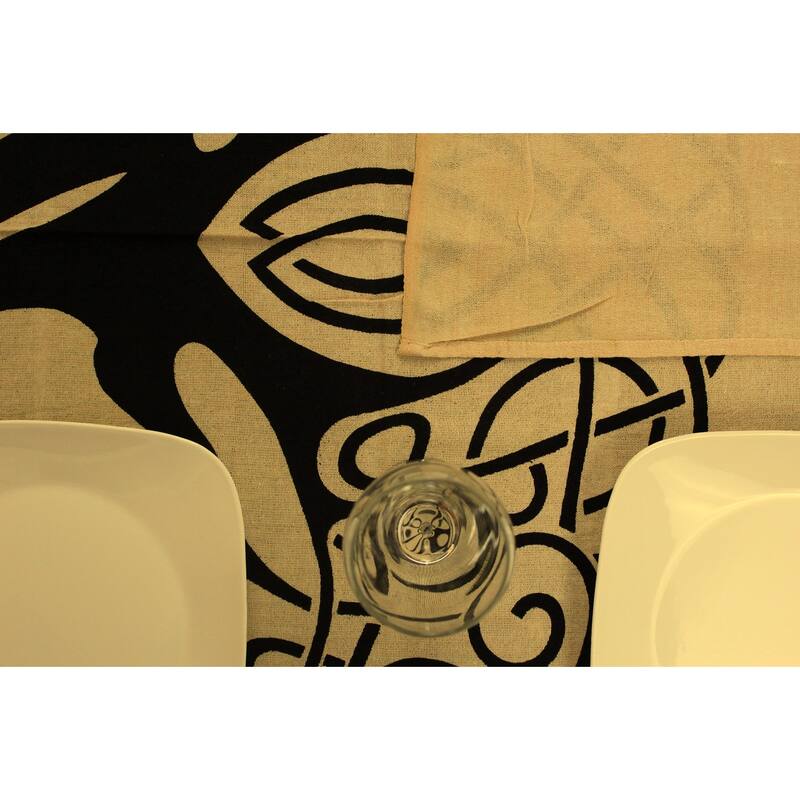 Cotton Celtic Tree of life Tablecloth Rectangle with Fringes