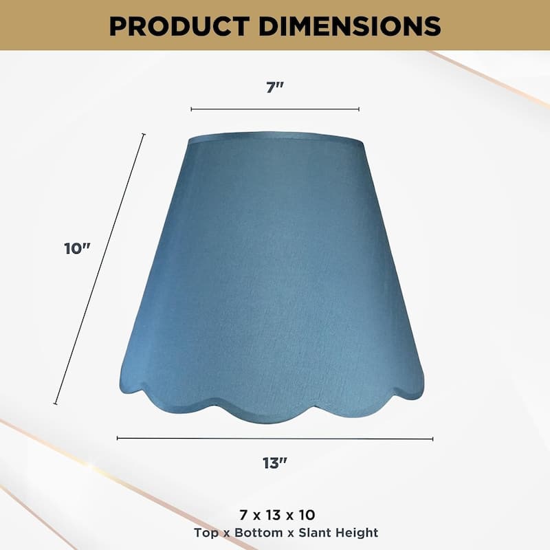 Royal Designs Scallop Empire Lamp Shade Set of 2 - 7 x 13 x 10