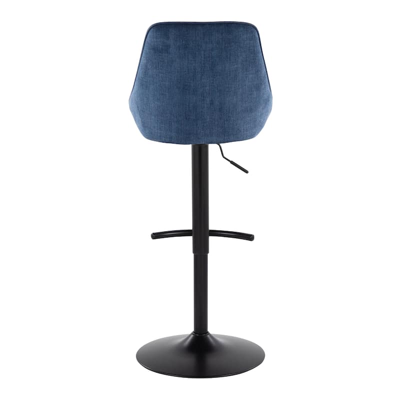 Silver Orchid Alba Adjustable Bar Stool with Rounded T Footrest (Set of 2)