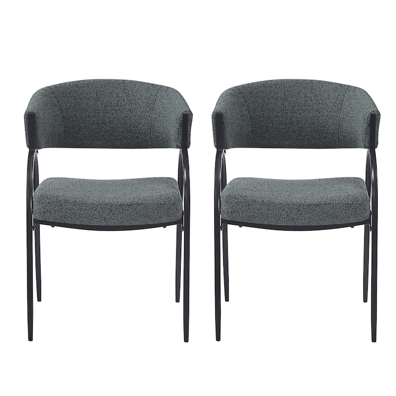 Roomfitters Upholstered Dining Chairs with Metal Legs, Set of 2, Comfortable Dining Chairs, for Kitchen or Dining Room