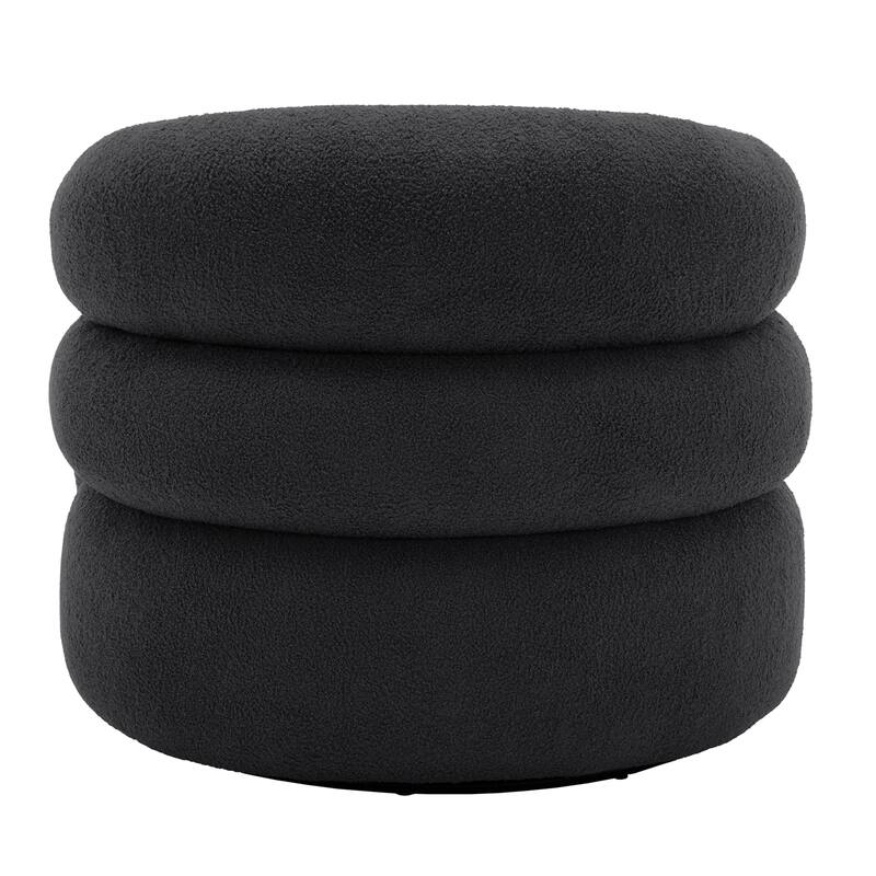 Upholstered Boucle Swivel Accent Chair