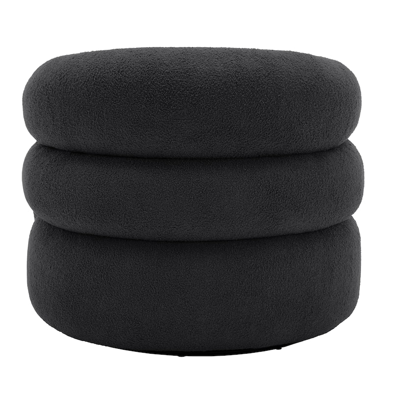 Upholstered Swivel Barrel Accent Chair Set of 2