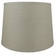 preview thumbnail 2 of 12, French Drum Lamp Shade, Textured Flax Linen, 12" Top, 14" Bottom, 10" Slant Light Natural